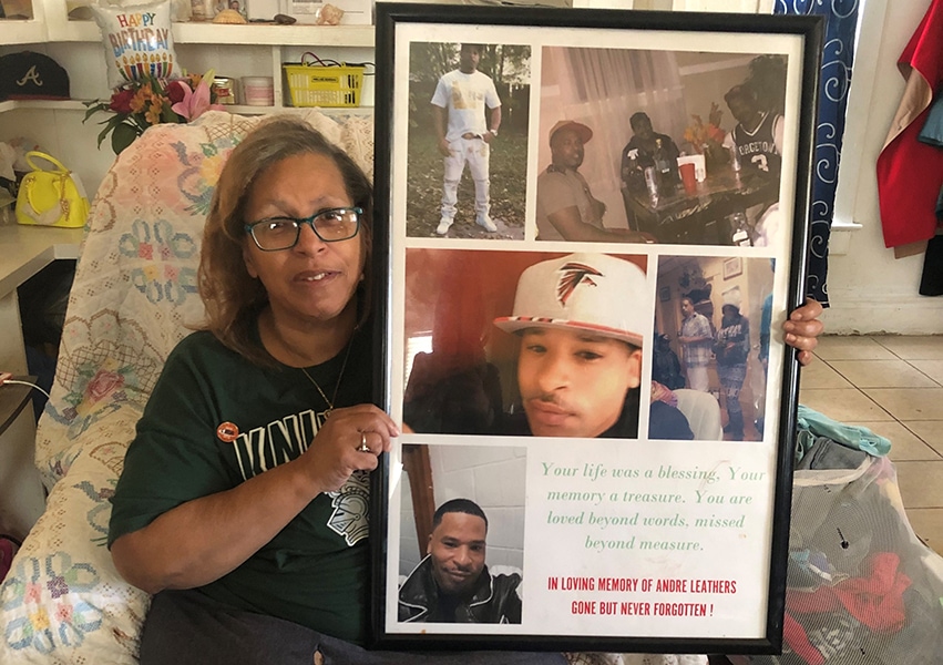 Sandra Leathers tragically lost her son Andre to gun violence on June 29