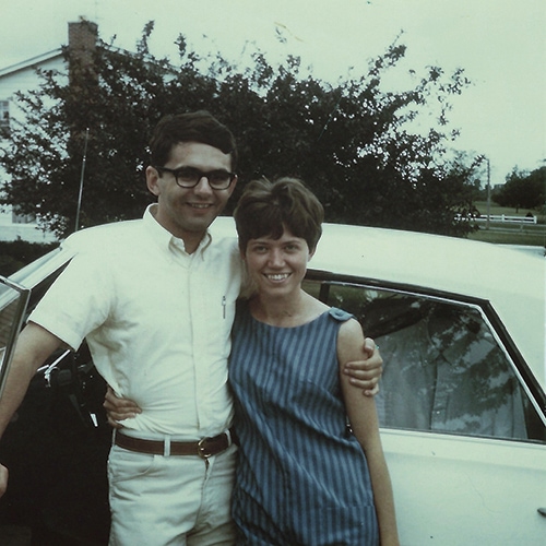 Sid and Flo early summer of 1967. She was headed to Europe for three months while we was a summer intern at Caterpillar.