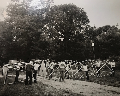 Wind power class at Art & Science in the Woods, 1975.