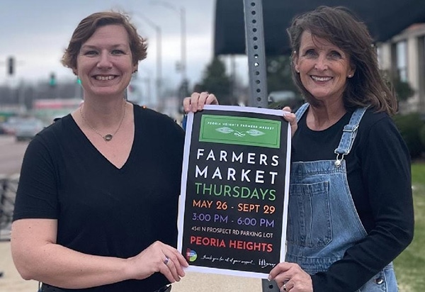 Samantha Hutchison and Julie Bielfeldt, Peoria Heights Farmers Market coordinators