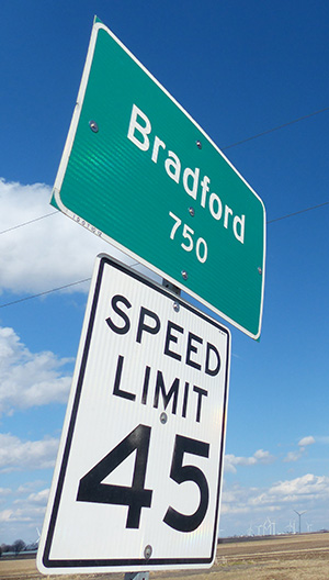 Bradford City limit Sign