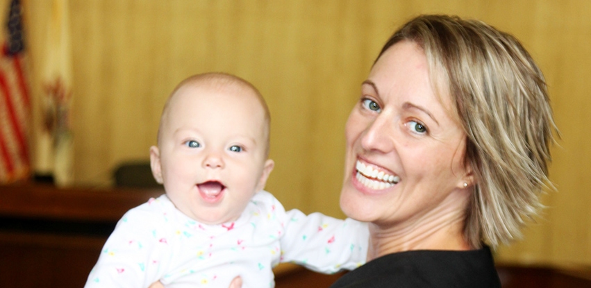 Judge Jodi Hoos and her daughter