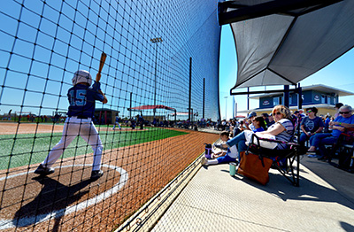 Shot of player from the dugout