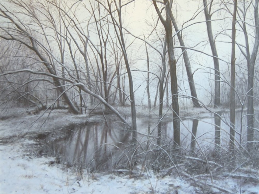 Winter Walking #1: Flood, 36”x48”, oil on canvas, 2017