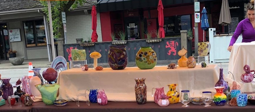 Glass art at the 2019 Peoria Heights Fine Art Fair