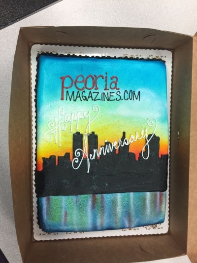 Peoria Magazines birthday cake