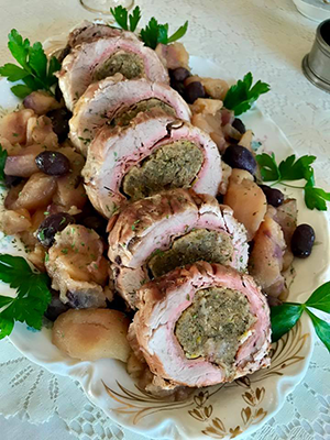 Pork Loin with Apples and Grapes
