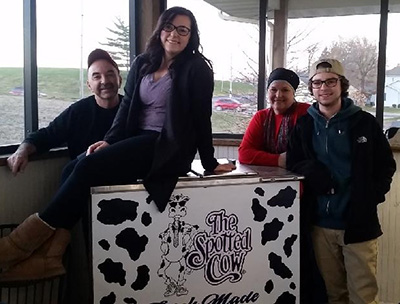 Left to right: For Frank, Sydney, Donna and Noah Abdnour, the Spotted Cow was truly a family business.