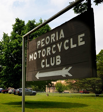 Peoria Motorcycle club Sign