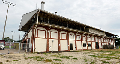 A view behind the home bleachers