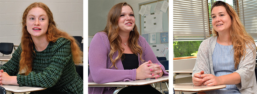 Photos of three female teachers