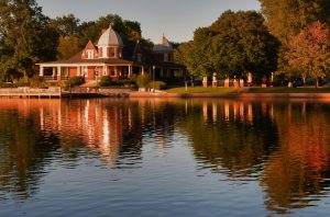 The Pavilion at the Mineral Springs Park Lagoon.