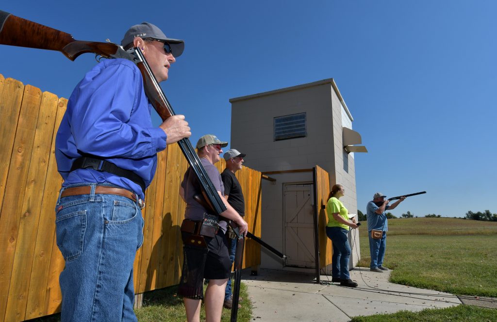 Nick Ripley and other members compete on the range at the Peoria Skeet and Trap Club.