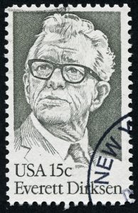 The Everett Dirksen commemorative stamp was issued in Pekin, Illinois, on Jan. 4, 1981