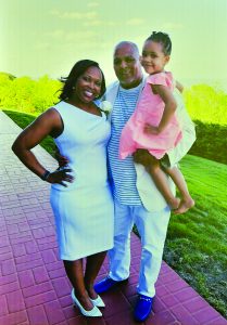 Nikki with husband Jonathon and daughter Kennedy