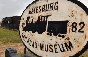 Galesburg Railroad Museum sign