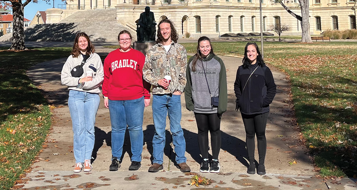 Bradley students take part in Kansas gubernatorial race featuring BU alum