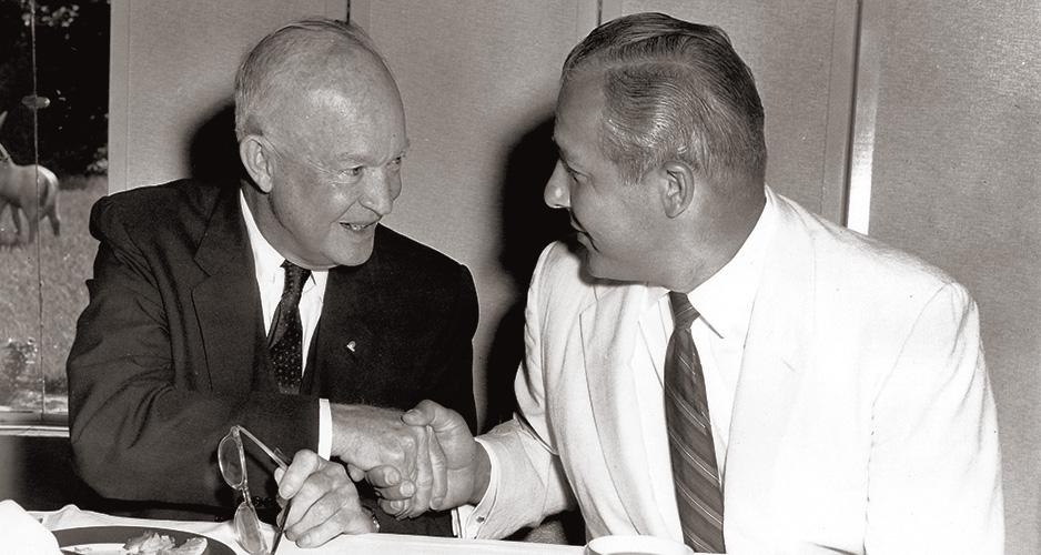 Congressman Bob Michel with President Dwight Eisenhower
