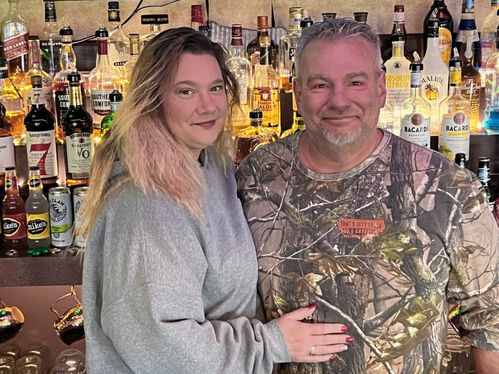 Tony and Heather Vacarro pause behind the bar at Tony’s Butt Shack BBQ & Catering, which makes its home inside a former ’40s-era supper club