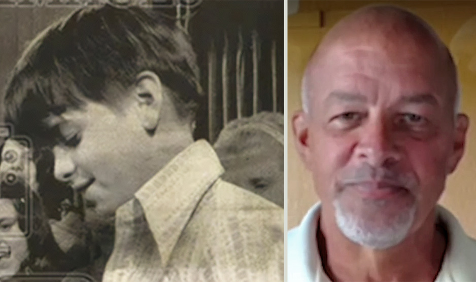 John Ardis at age 10, and at 60 today