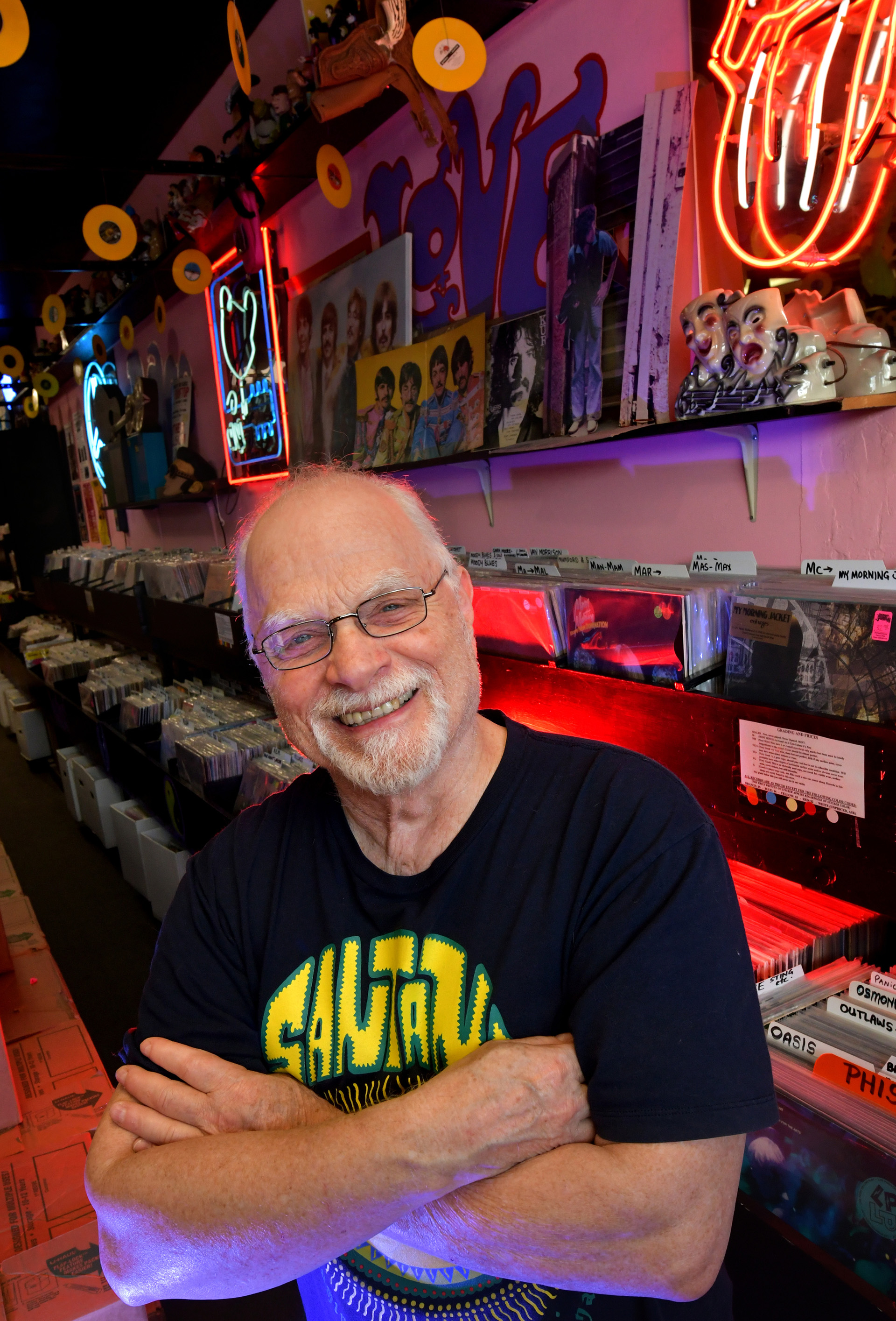 Craig Moore at his record shop