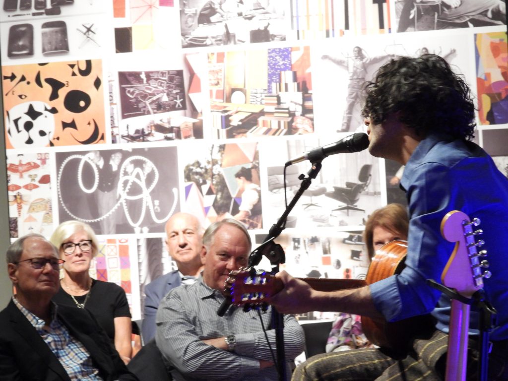 Joe Shadid performed at the Peoria Riverfront Museum in July, with his parents (back row) in the audience