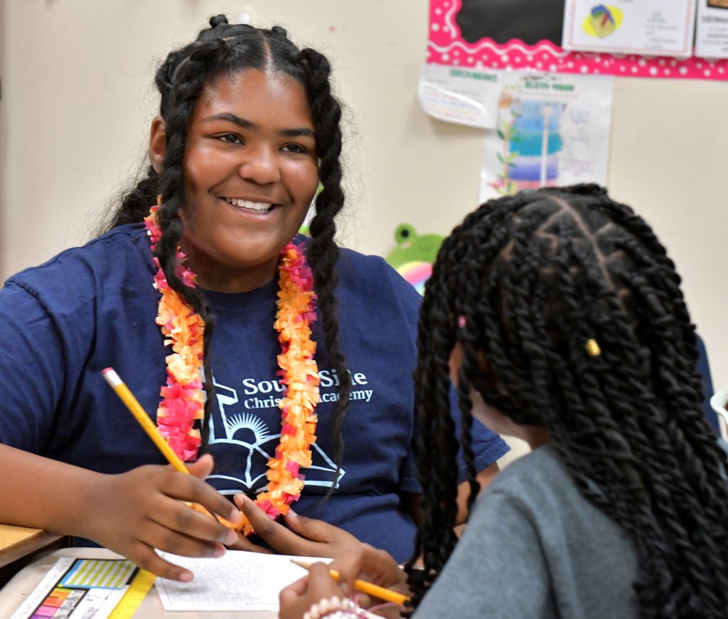 Khloe Stacy, a fifth grader-to-be at South Side Christian