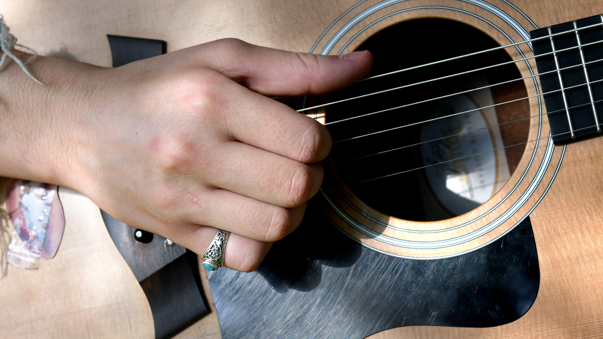 Brien Manckton, a Peoria native, also repairs and tunes guitars while on tour