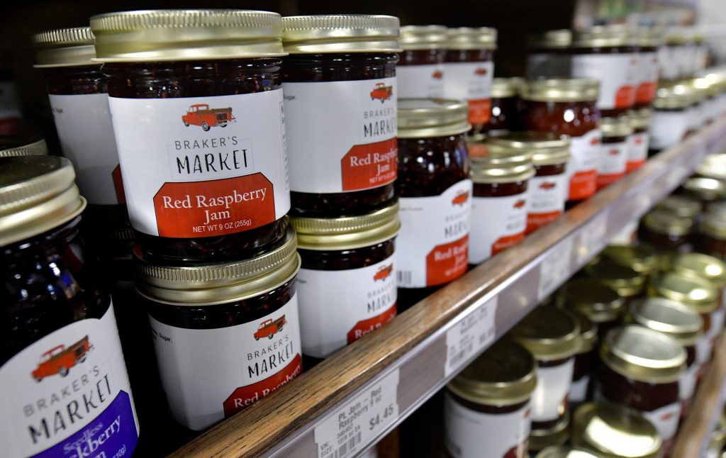 Braker’s offers bulk baking ingredients, as well as jams and jellies.